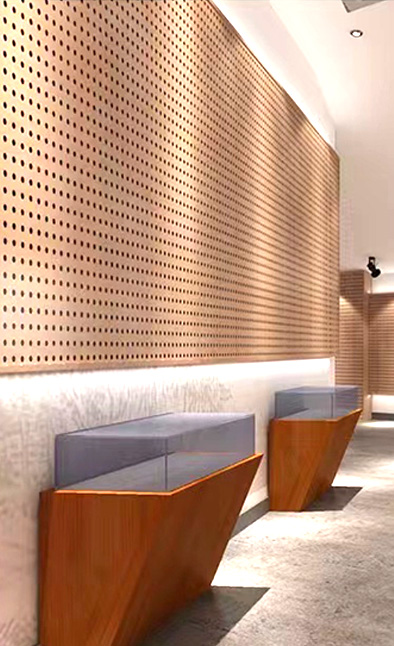 Perforated sound-absorbing board (9)
